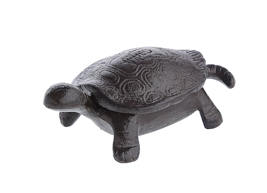 Hello Honey® 6" Secret Garden Decorative Cast Iron Tortoise Key Box